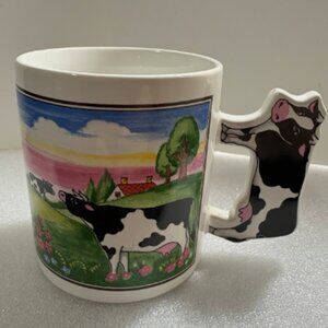 Vintage Cow Ceramic Mug